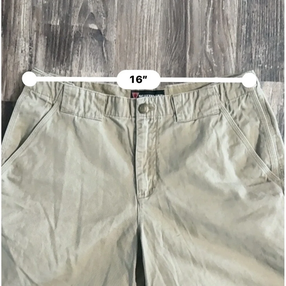 Scottevest SeV Walking Trail Shorts Mens 32 Khaki 8-Pocket Tech Travel Cotton